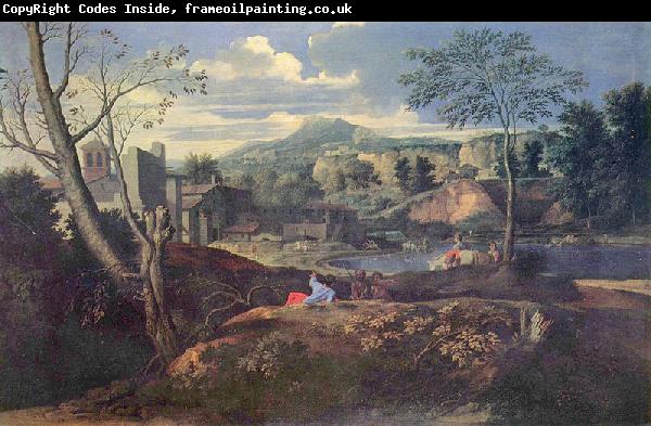 Nicolas Poussin Ideale Landschaft